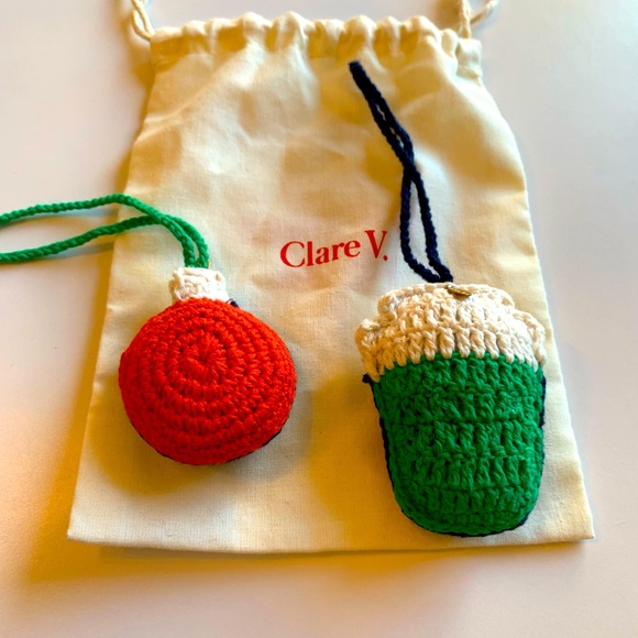 Clare V Accessories - Clare V. Crochet Ornaments or bag decor
